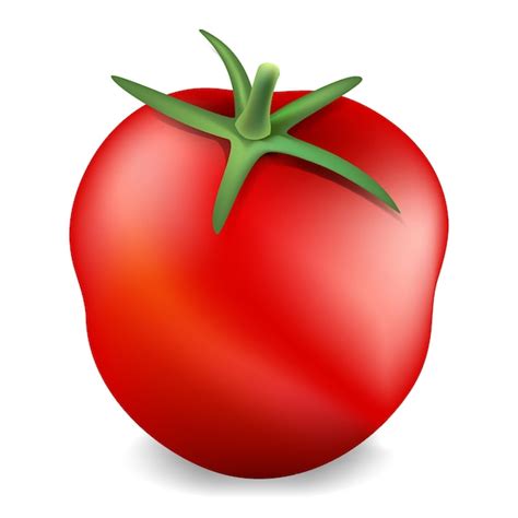 Tomate Rojo Con Cara Feliz Llena De Vitaminas Doodle Icono Imagen