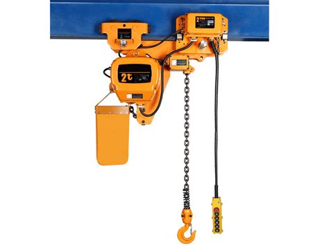 Low Headroom Electric Chain Hoist With Geared Trolley Kunfeng Crane