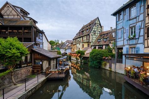 Canal De Gua Colmar Alsace France Petite Venice E Casas Tradicionais