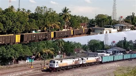 Hunting Kereta Api Baraswasta Babaranjang Di Stasiun Muara Enim YouTube