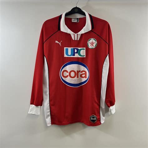 Red Star 93 L S Home Football Shirt 1997 98 Adults Depop