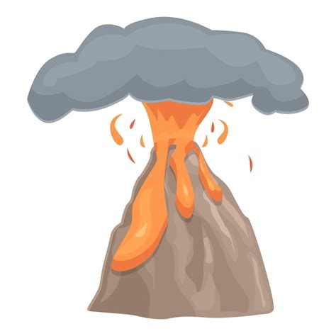 Premium Vector Vulcano Icon Cartoon Vector Volcano Eruption Natural