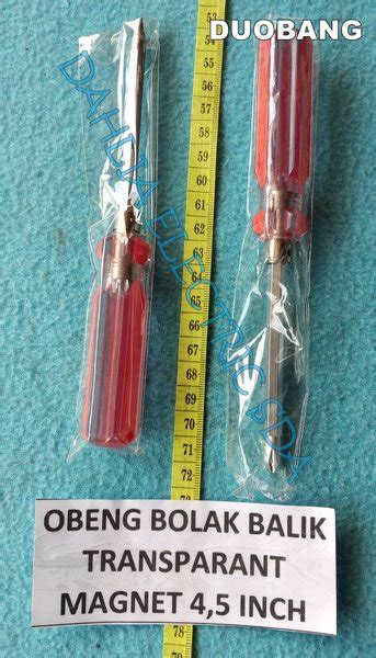 Jual OBENG BOLAK BALIK TRANSPARANT MAGNET 4 5 INCH Di Lapak SUSY