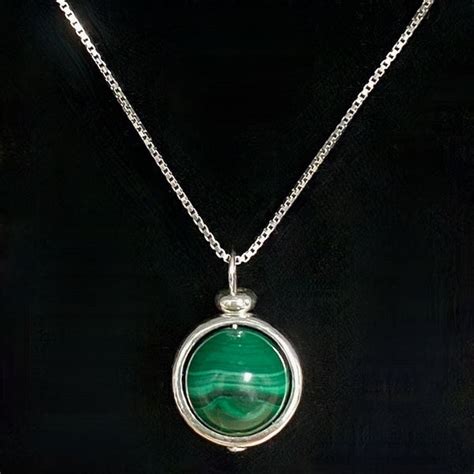 Malachite Sphere Pendant Necklace Earth And Soul Earth And Soul