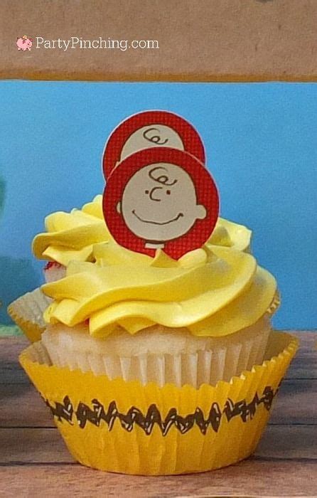 Peanuts Movie Party Easy Dessert Ideas Charlie Brown Cupcakes Snoopy