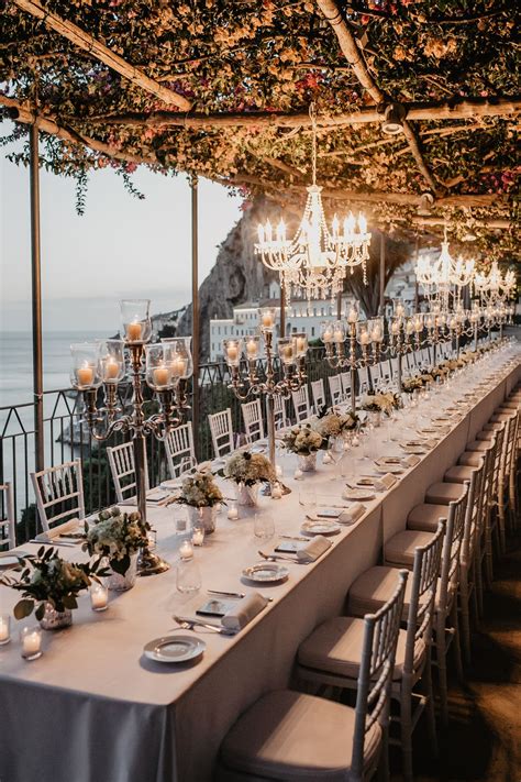 Stunning Amalfi Coast Wedding Sunset Reception Amalfi Coast Wedding