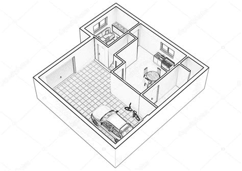 Plano De Planta D De Una Casa Ilustraci N D Dise O De Apartamento