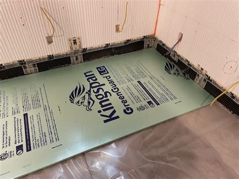 Rigid Foam Board Insulation On Basement Concrete Wall Over A French