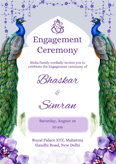 Themes Of Engagement Ceremony Invitation Shaadi Vibes