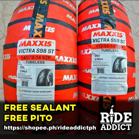 Maxxis For Aerox 110 80 14 140 70 14 TUBELESS FREE SEALANT AND