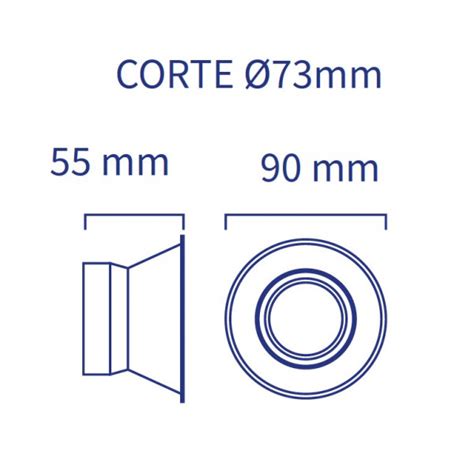 ATMOSS AXIS EMPOTRABLE BASCULANTE BLANCO Ø90x55