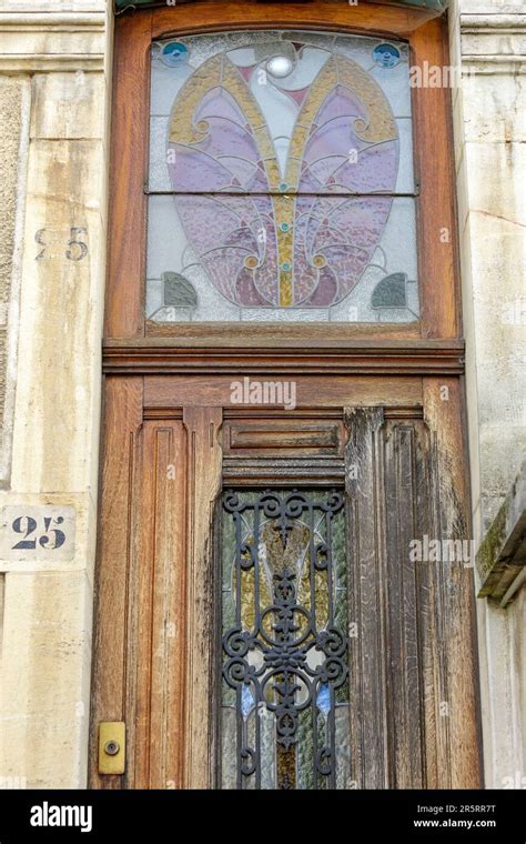 France Meurthe Et Moselle Nancy Detail Of The Doorway Of A House In