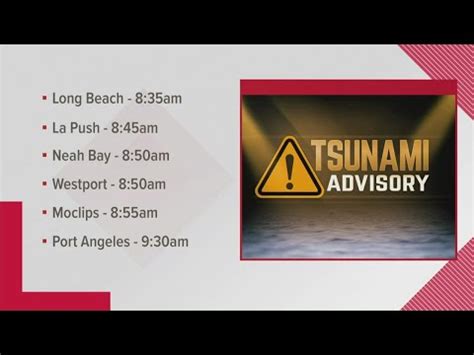 A Tsunami Advisory Issued For Washington Coast Following Underwater