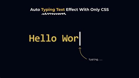 Auto Typing Text Effect With Only Html Css Super Easy With Hot Sex Picture