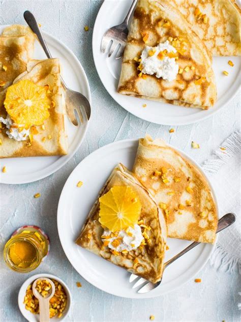 Crêpes Au Ricotta Et à Lorange Châtelaine