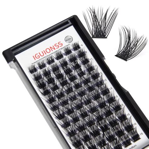 IGUIONSS Lash Clusters 72 Pcs Individual Cluster Lashes DIY Lash