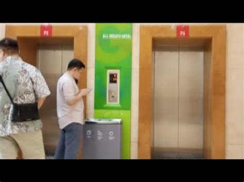 Shanghai Mitsubishi Traction Elevators At Mall Of Indonesia Moi Youtube