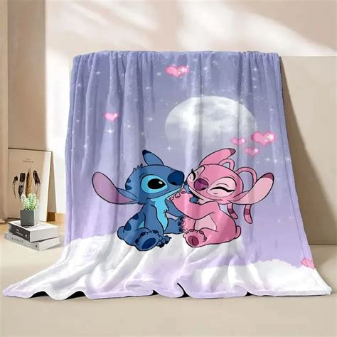 Lilo Stitch Cartoon Koc Pluszowe Puszyste Dzieci Mi Kki Koc Gwiazda