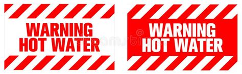 Warning Hot Water Sign Stock Vector Illustration Of Isolated 207595270