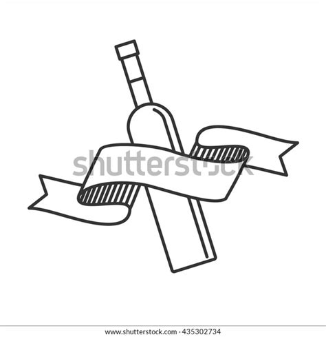 Wine Bottle Isolated On White Background Stock Vector Royalty Free 435302734 Shutterstock