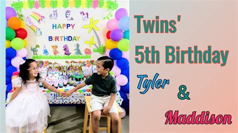 Twins 5th Birthday Tyler And Maddison Life In Uae Youtube