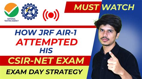 Exam Day Strategy For Csir Net June How Attempt Csir Net