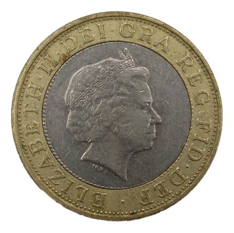 Moneda Bimetal Reino Unido 1998 2 Libras Reina Isabel Ii Mercadolibre