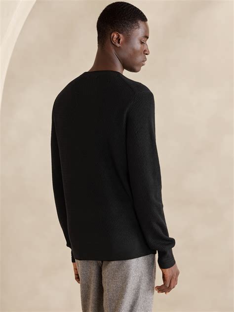 Merino Thermal Crew Neck Sweater Banana Republic