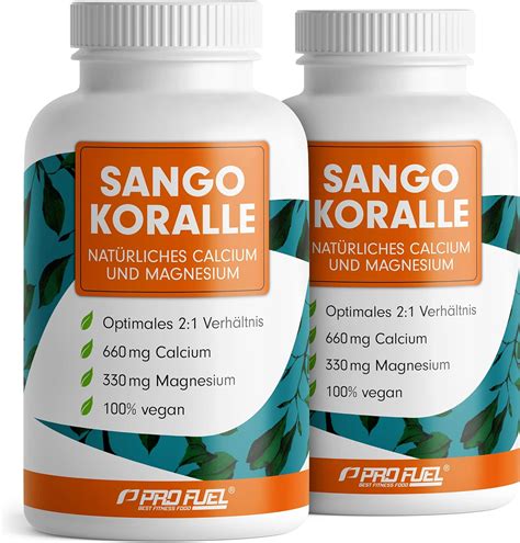 Sango Meereskoralle 360 Kapseln Hochdosiert Mit 660mg Calcium 330mg