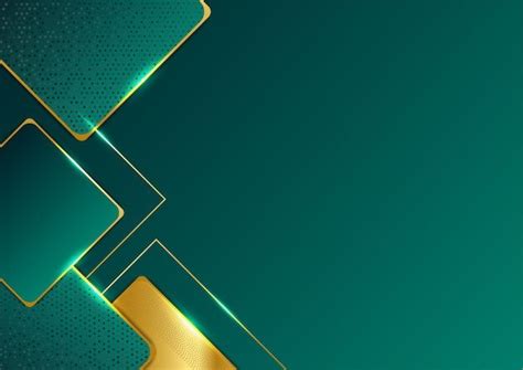 Premium Vector Modern Dark Green And Gold Abstract Background