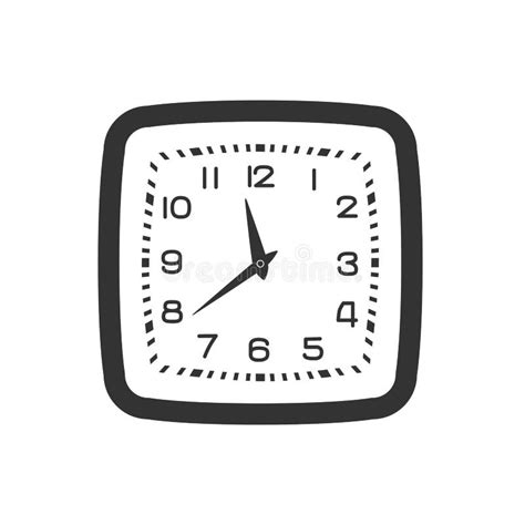 Vector De Reloj De Pared Negro Y Blanco Aislado En Fondo Blanco