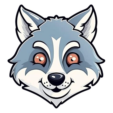 Premium Vector Cartoon Wolf Face Vector Design