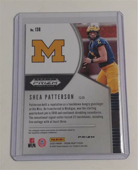 Prizm Draft Picks Shea Patterson Rookie Red Prizm Kansas City