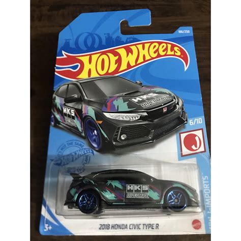 Honda Civic Type R Hks Hot Wheels Shopee Brasil