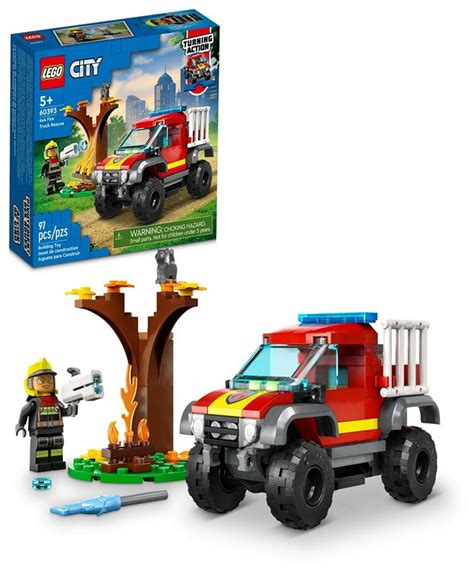 Lego® City Fire 4x4 Fire Truck Rescue 60393 Building Set 97 Pieces