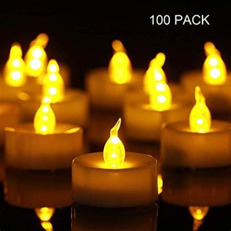 100 Pack Battery Tea Lights Bulk Flameless Flickering Tea Etsy