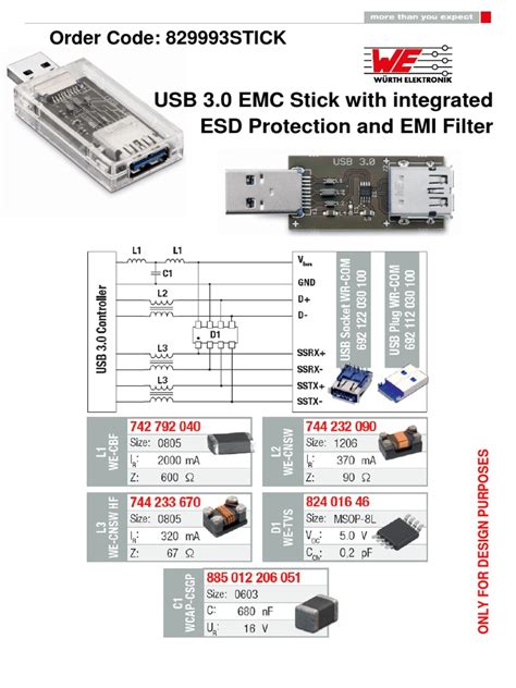 Usb 30 Emc Stick With Integrated Esd Protection And Emi Filter Pdf