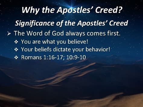 Why the Apostles Creed History of the Apostles