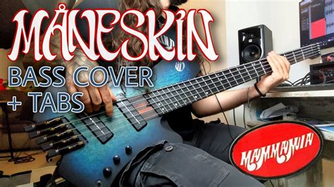 MÅNESKIN Mammamia Bass Cover Tabs YouTube