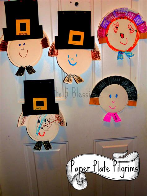 Paper Plate Pilgrim Craft Learn And Link With Linky Mama To 6 Blessings