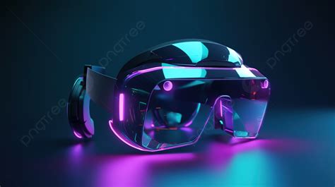 Futuristic Gaming Experience Metaverse Vr Glasses Transmitting Data In