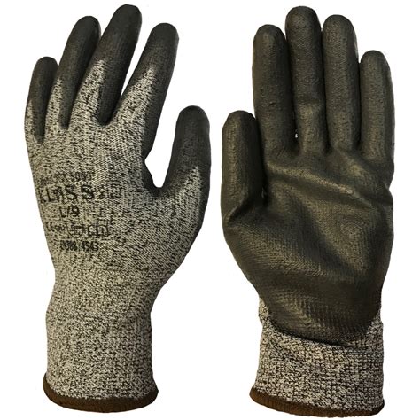 Klass Tek 5005 Cut Level 5 Black Pu Palm Coating On Hppe Grey Liner Klass Tek Safety Gloves 4543