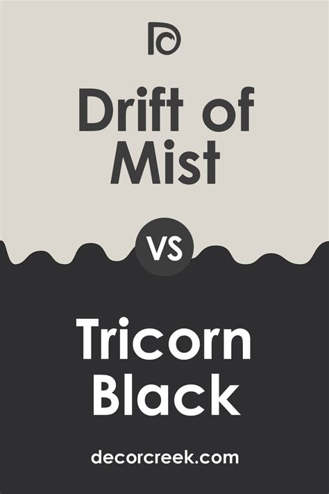 Sherwin Williams Drift Of Mist Vs Tricorn Black Side By Side Comparison