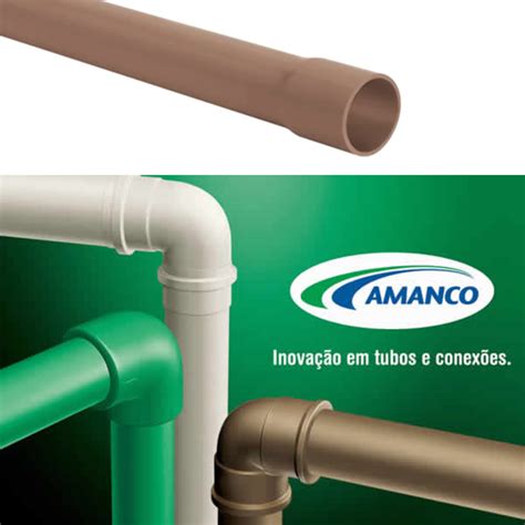 Tubo Pvc Marrom Soldável 50mm 1 1 2 Água 6 Metros 10461 Amanco