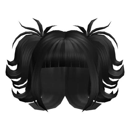 Y2K Swirly Pigtail Hair Black Roblox Item Rolimon S