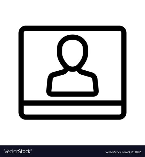 Passport Photo Icon Royalty Free Vector Image Vectorstock