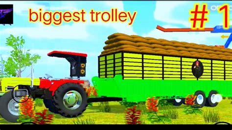 Mini Tractor Biggest Trolley With Load Dangerous Tractors Stunt