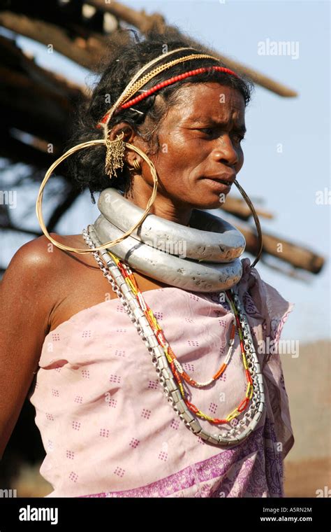 Primitive Gadaba Woman Wearing Traditional Jewellery In Her Remote