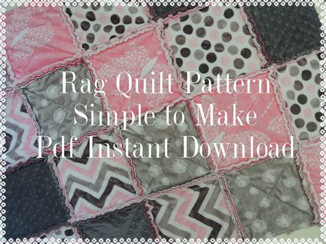 Easy Rag Quilt Pattern Tutorial Easy with Photos pdf file | Etsy