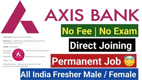 Axis Bank Recruitment No Exam Axis Bank Vacancy Axis